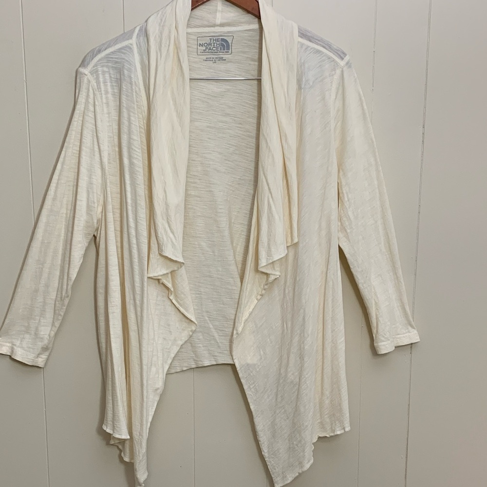 The North Face Women's Cream Cardigan Size Large Pale Yellow